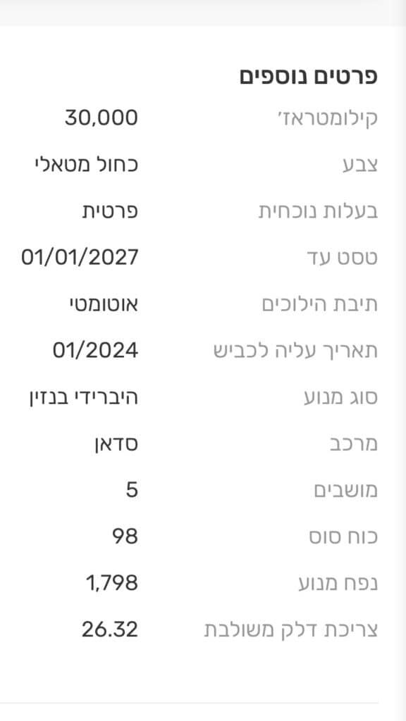 טויוטה קורולה Sense היברידית אוט׳ 1.8